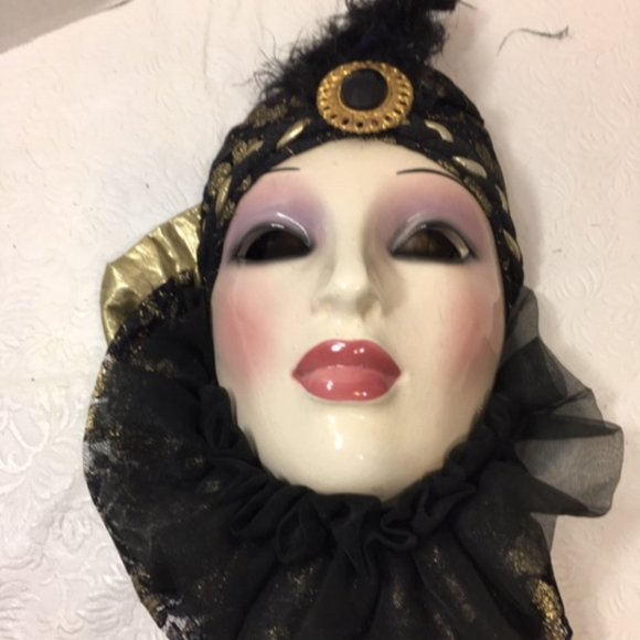 Clay Art Ceramic Decorative, Collectible Face Wall Mask - Picture 8 of 16